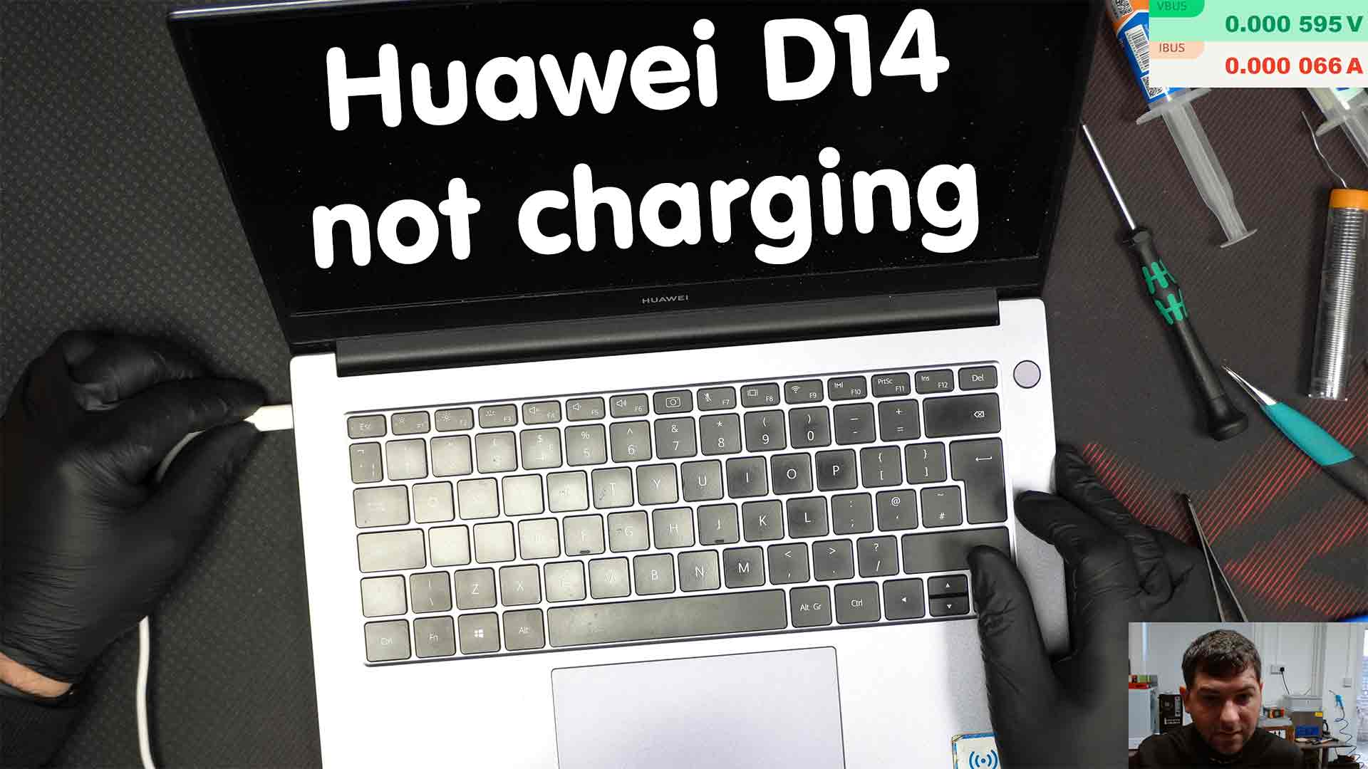 Huawei MateBook D14 D15 Not Charging Repair Guide (WAQ9R)